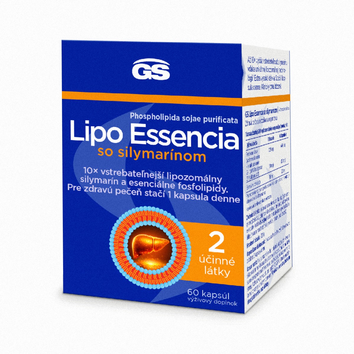 GS Lipo Essencia so silymarínom, 60 kapsúl