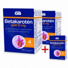 GS Betakarotén Gold 15 mg, 2× 120 kapsúl